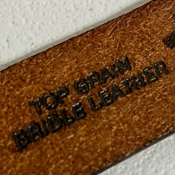 Native American Southwestern Style Tan Leather Belt with Silver Buckle - Picture 12 of 15